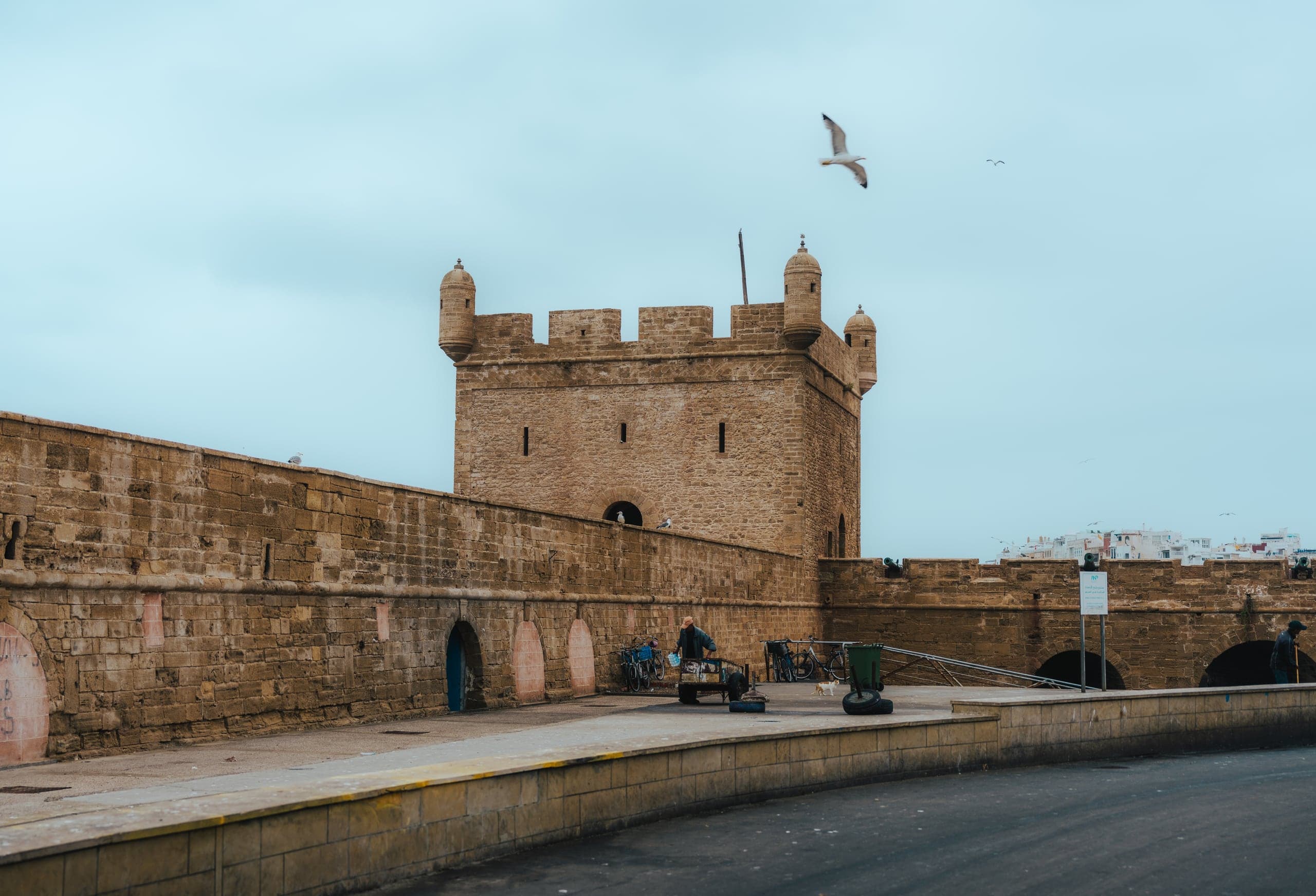 The sea ramparts and watchtower of the Skala in Essaouira